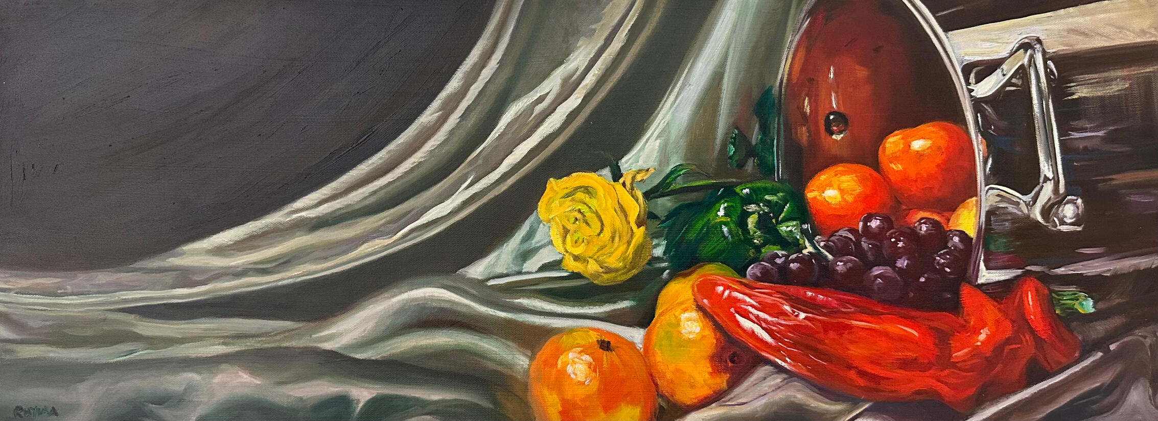 Spilled The Beans | 30.5x81 cm | Oil on Canvas | August 2024