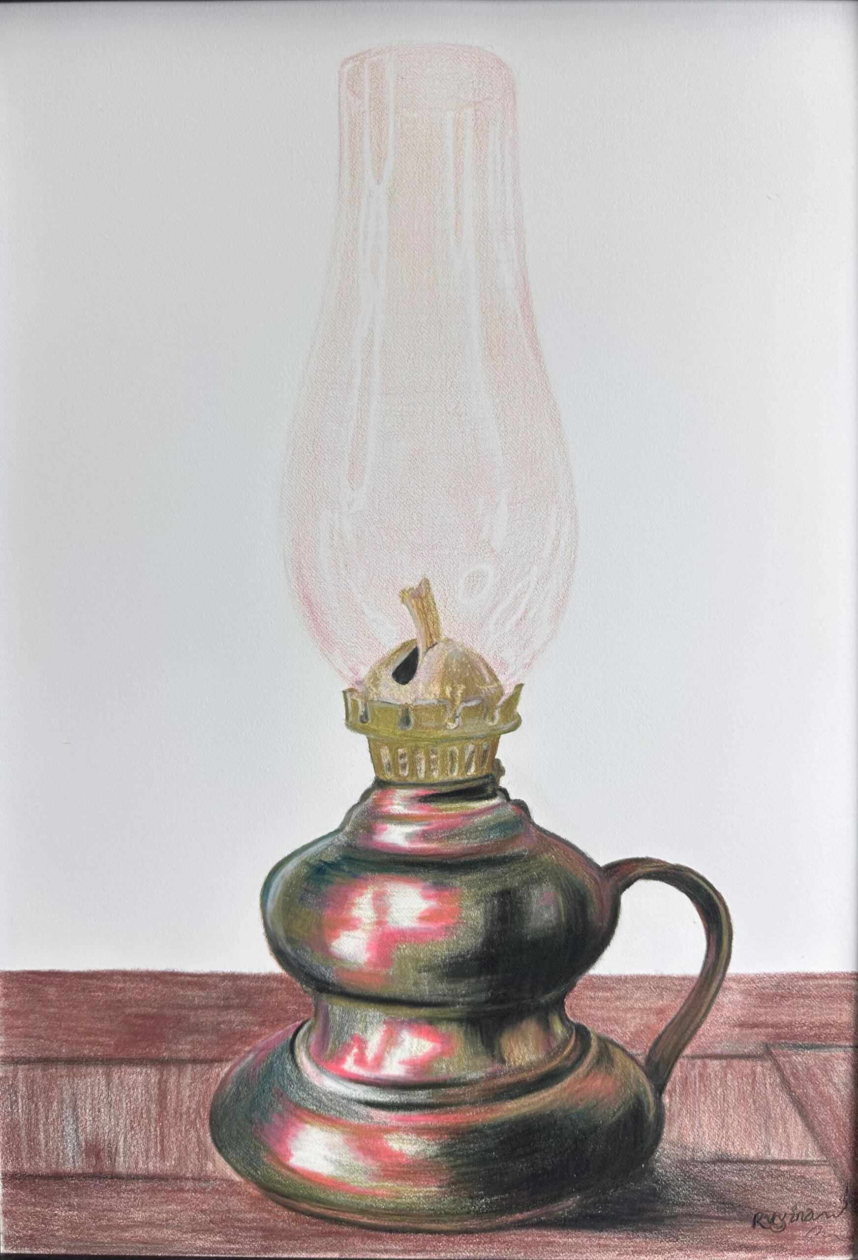 Oil Lamp | Coloured Pencils | 2024