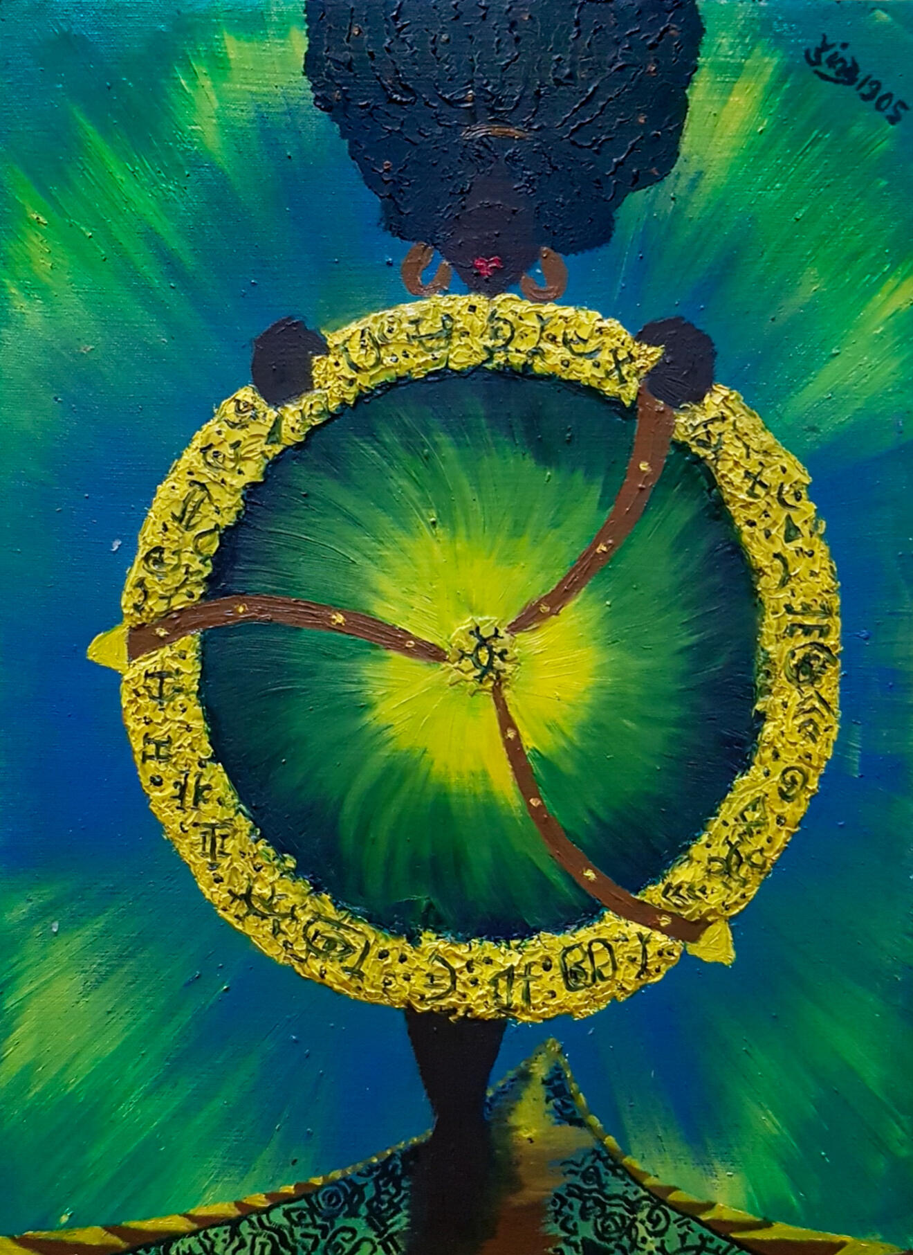 The Journey is the Story | Oil/ Eggshells on Canvas | 2019