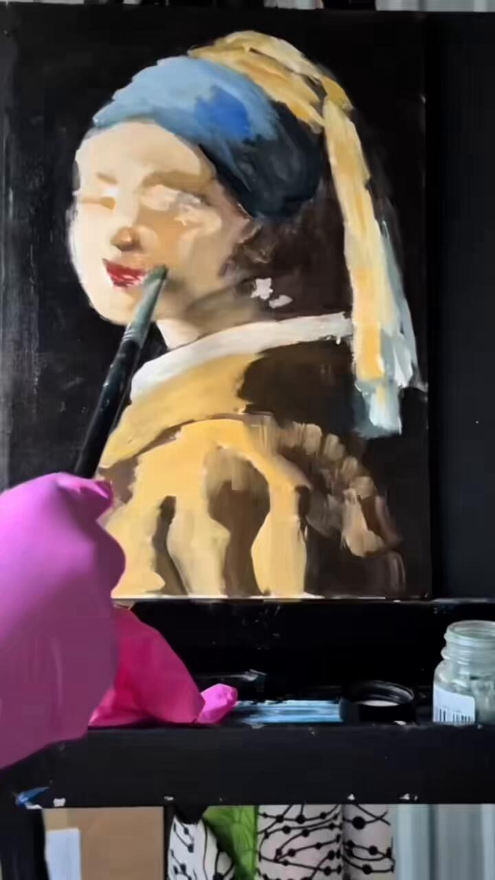 Quick study of Vermeer's 'Girl With the Pearl Earring'